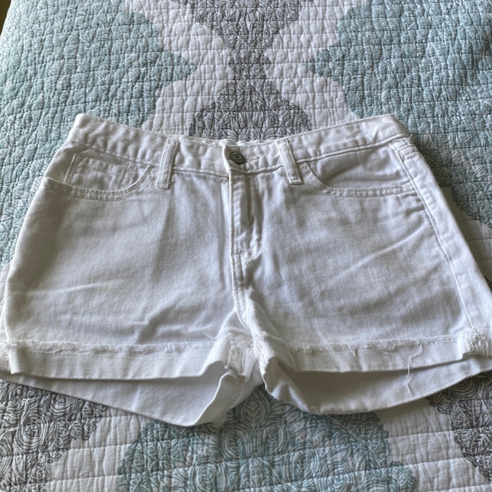 Girls white shorts size 16